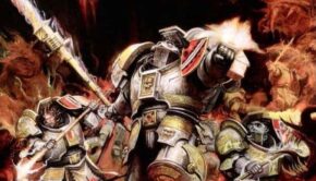 Grey Knights fighting daemons walpaper