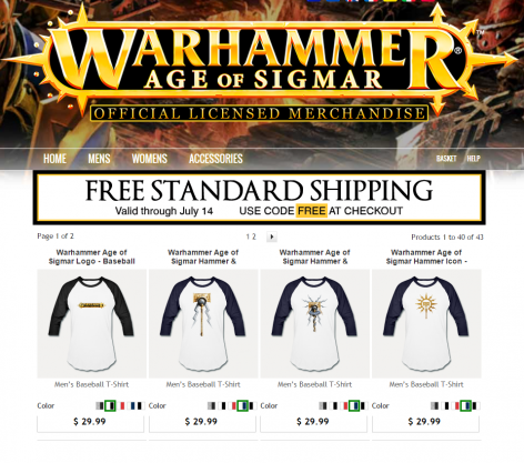 Games Workshop Licensed T-Shirts & Products