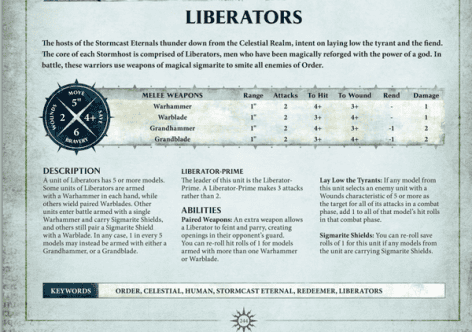 liberators age of sigmar rules