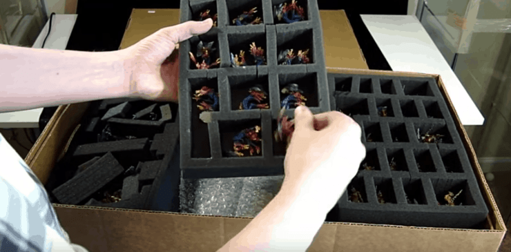 Homemade Foam Miniature Storage - Monday Knights Wargaming Club