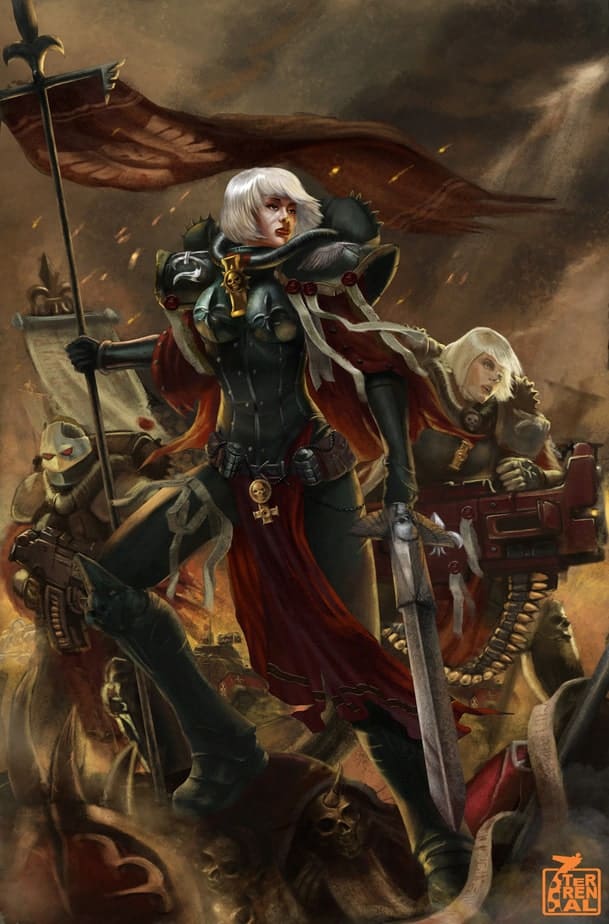 warhammer 40k art sisters of battle