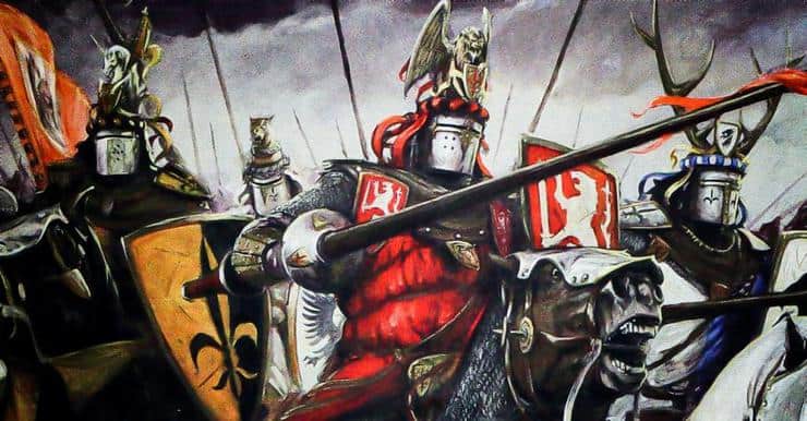 Warhammer AOS Bretonnia Bretonnian Chains and Tiny Shields RARE OOP I6 A 