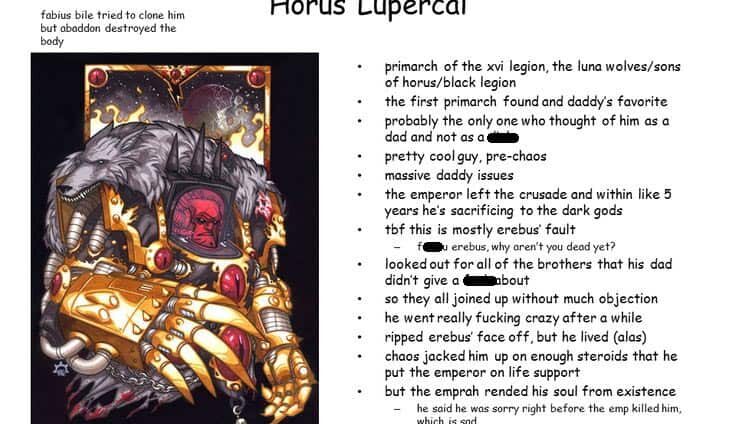 15 things to know about horus lupercal