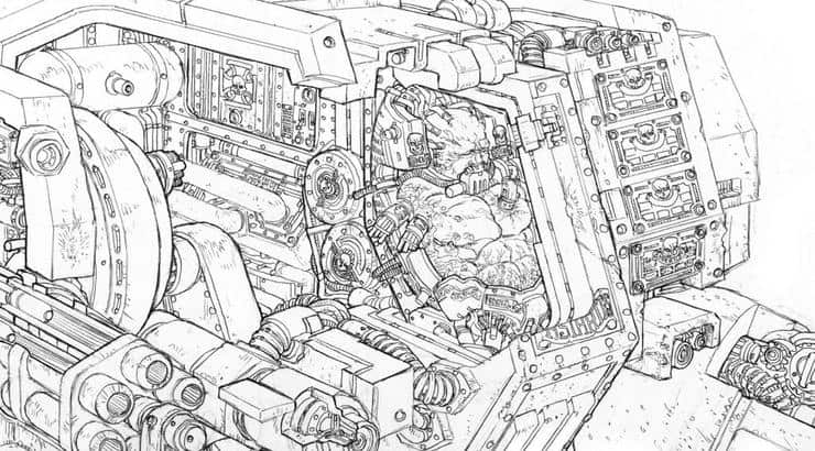 warhammer 40k inside a dreadnought