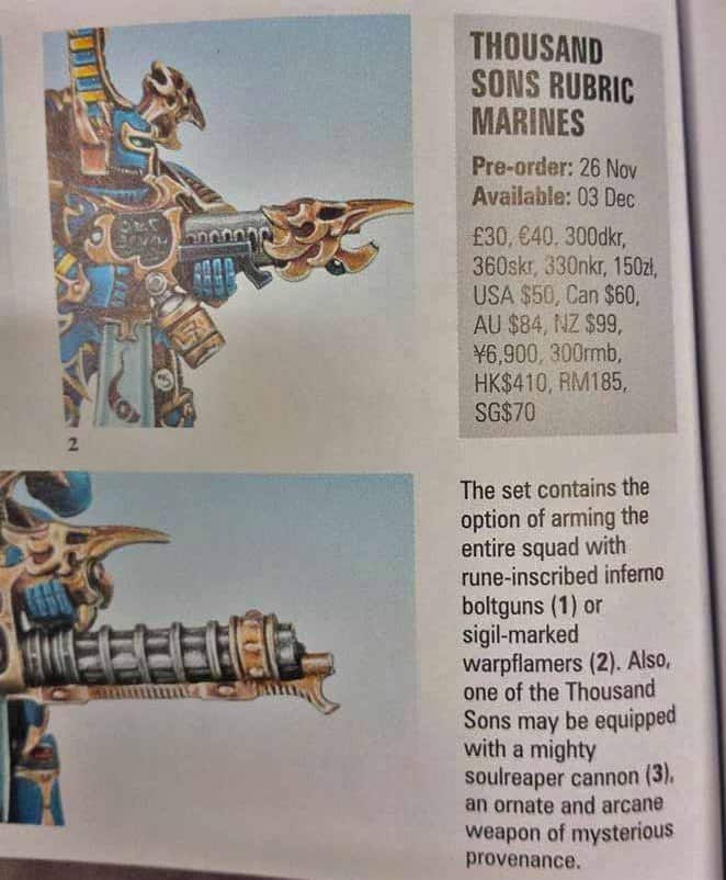 new thousand sons chaos weapons