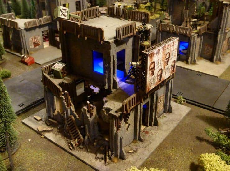Sci-Fi Ruined Buildings 23 3 Set Tabletop Wargame Terrain Battletech Warhammer 