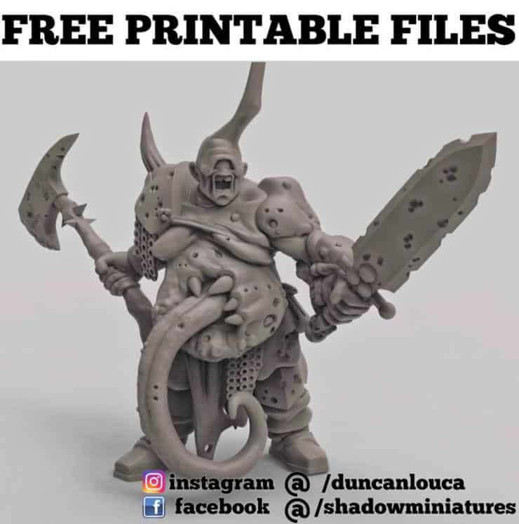 free downloadable 3d printable d d miniatures