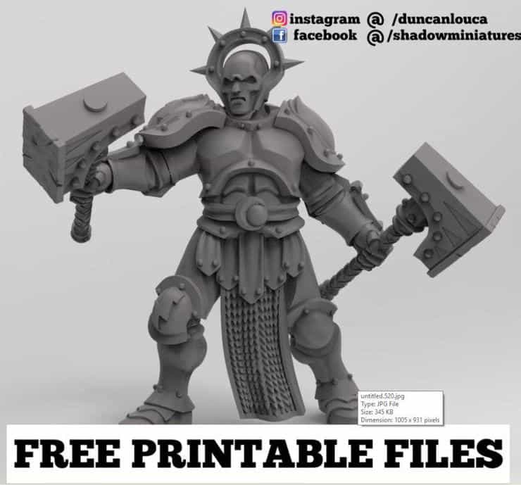 Download Free Printable 3D Miniatures For Your Tabletop