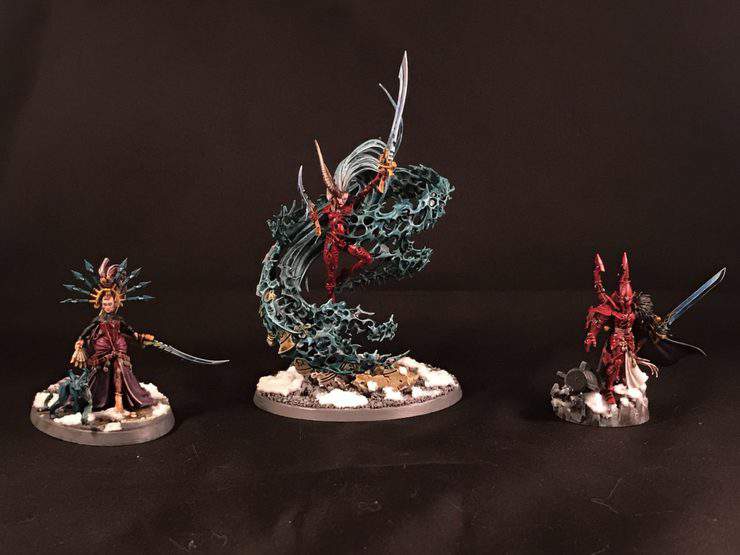 The Finished Eldar Triumvirate by Adam Lyons