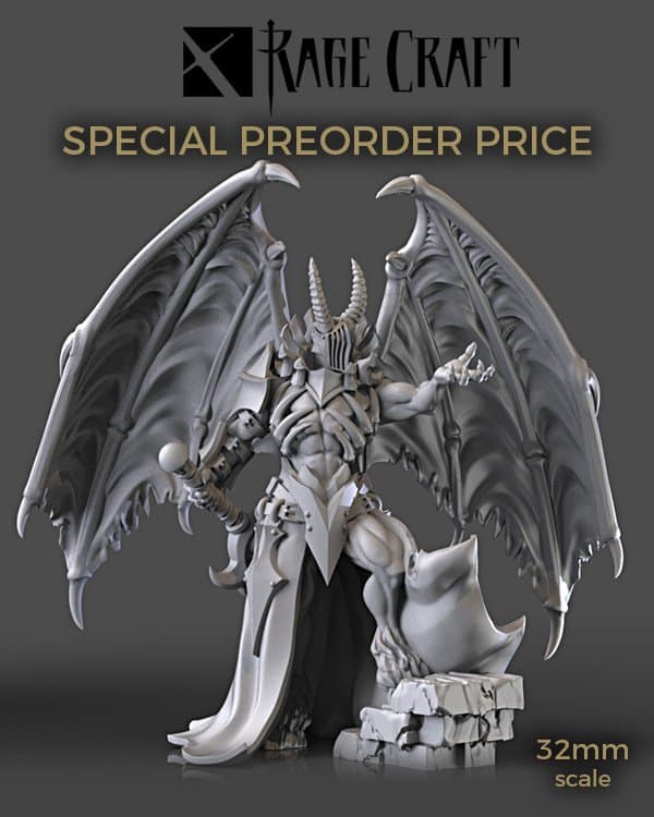 Summoned Demon Lord #01-186 Unpainted Fantasy Metal Figure Details about   Ral Partha Mizor 