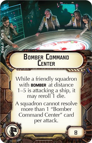 Promo Star Wars Armada Bomber Command Center Alternate Art Upgrade Card 