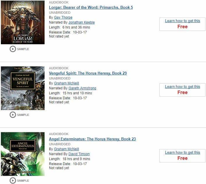 Black Library Audible