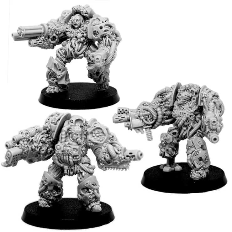 CHAOS SPACE MARINES 3 obliterators #1 Warhammer 40K FINECAST 