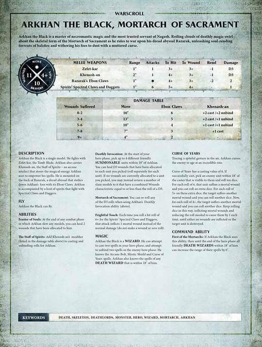 Arkhan Warscroll