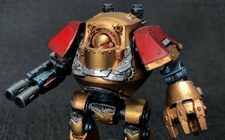 Win this Painted Adeptus Custodes Dreadnought
