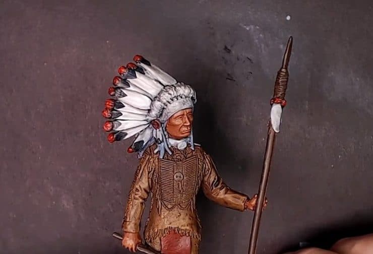 painting feathers native american model 3