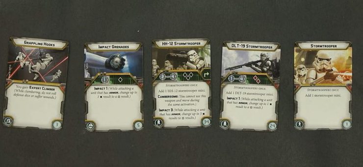 stormtrooper upgrade cards