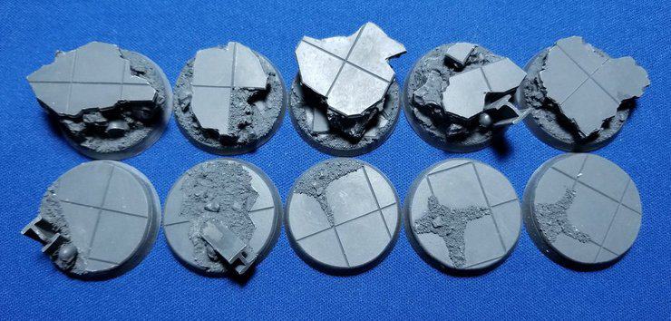 Warhammer 40k Elrik's Hobbies Terrain Chaos Diamond Plate Round 60mm C bases 