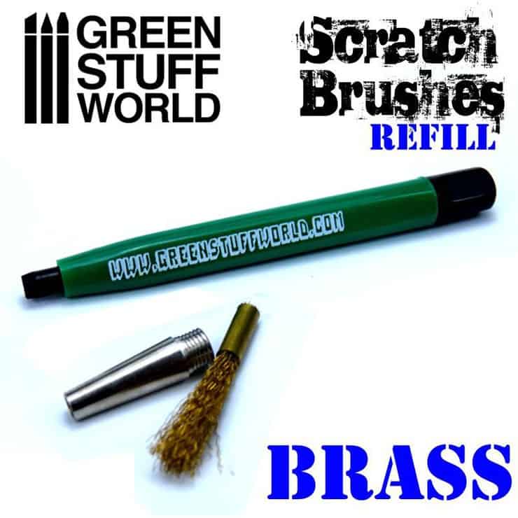 sculpting tools rolling pin cleaning weathering Scratch Brush Refill Brass