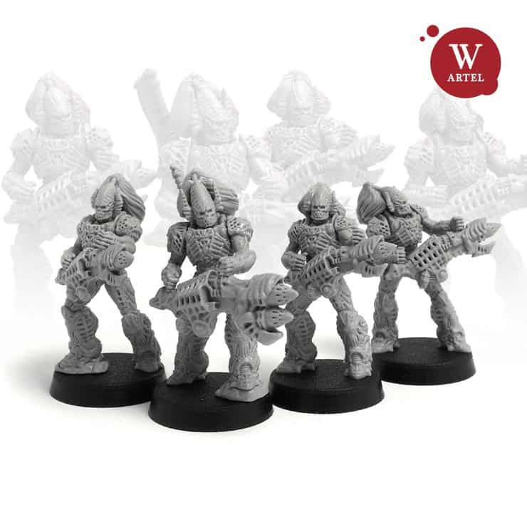 1 Citadel, 1 Harlequin, 1 ? 3 Figurines  Morts-vivants Warhammer dt 1 Revenant 