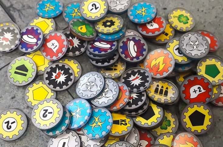 Acrylic Tokens For Your Game of Fallout Wasteland