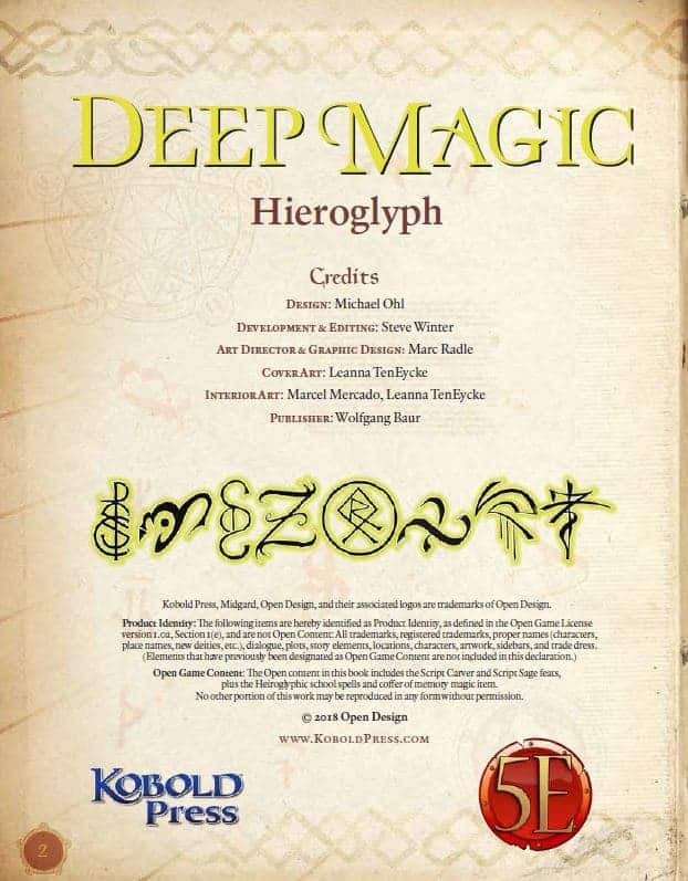 Deep Magic for 5th Edition (2018)