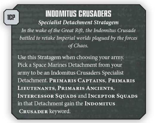 indomitus crusaders