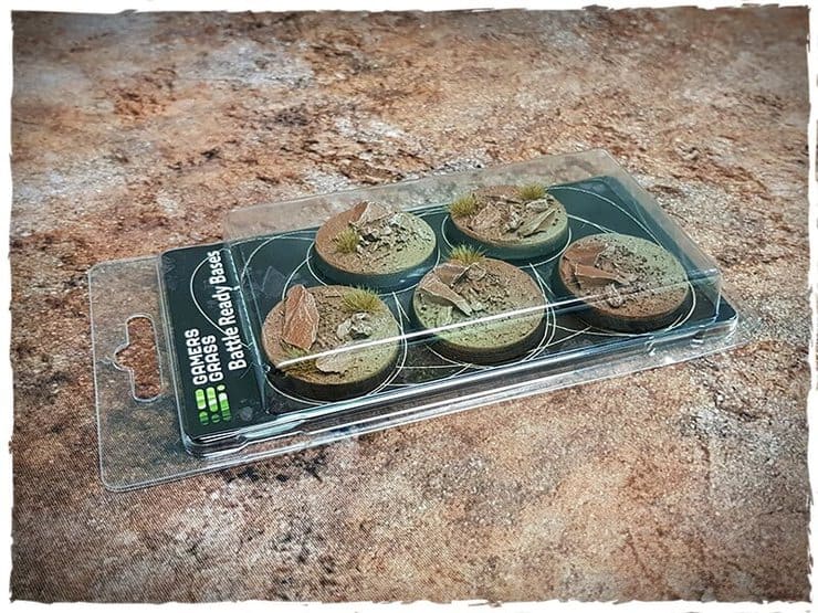 Battle Ready Bases GamersGrass Badland Bases Round - Basette Rotonde Preverniciate Da 40 Mm Per Warhammer E Modellismo