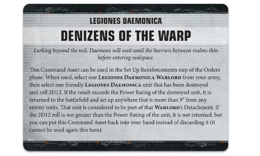 Denizens of the Warp booklet Warhammer 40,000 