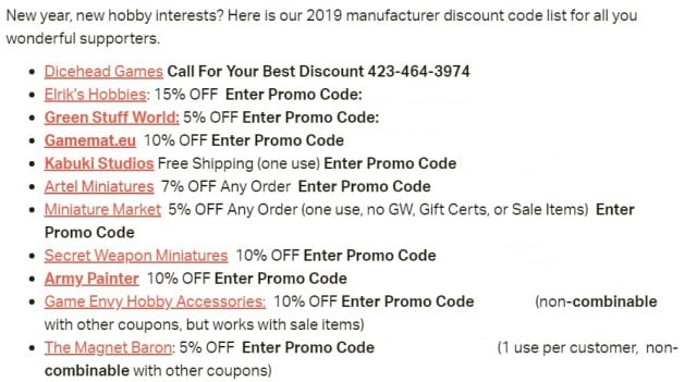 discount codes