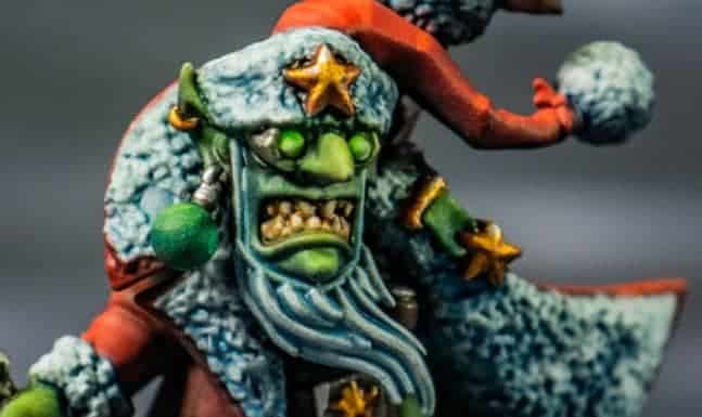 red gobbo white metal games painted