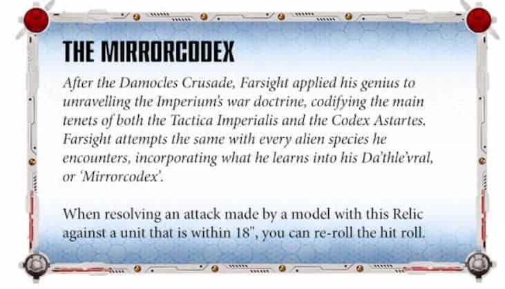 tau farsight the mirrorcodex