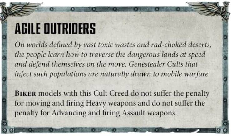 GSC cult creed agile outriders