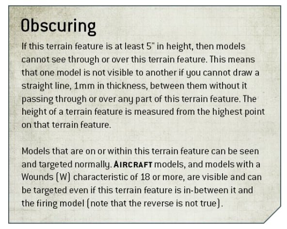 9th edition obscuring