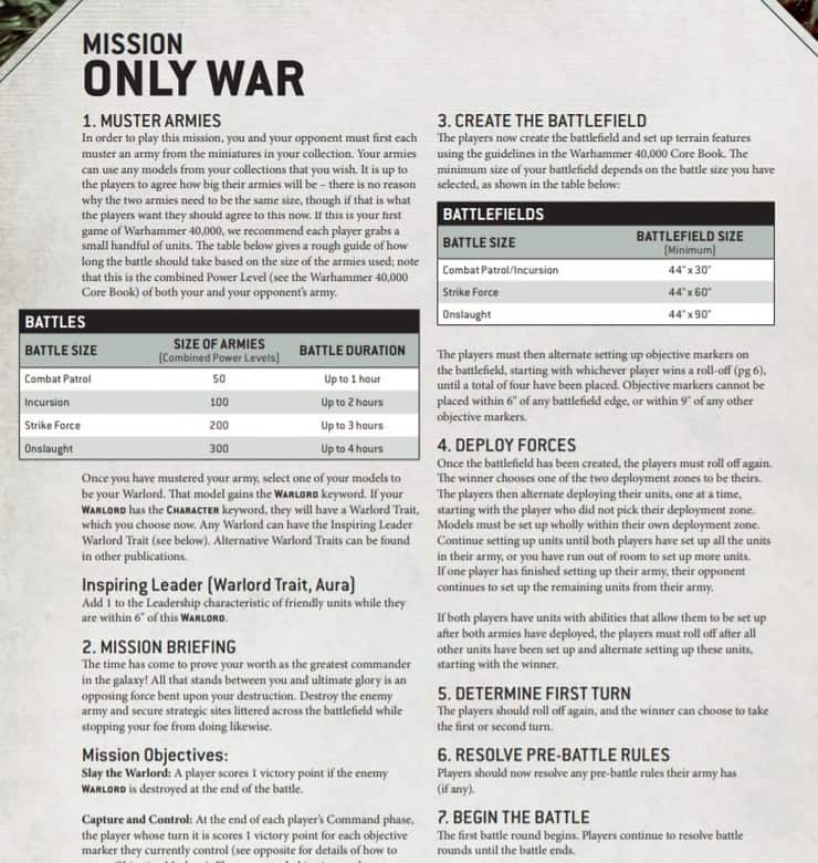 warhammer 40k 9th edition rulebook