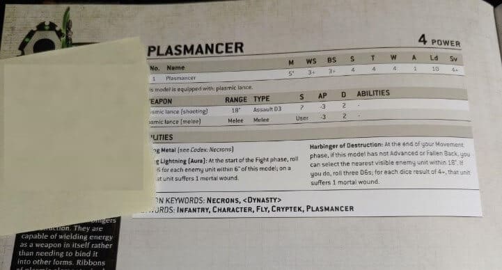 Warhammer 40k 9th Edition Necrons Indomitus Plasmancer 