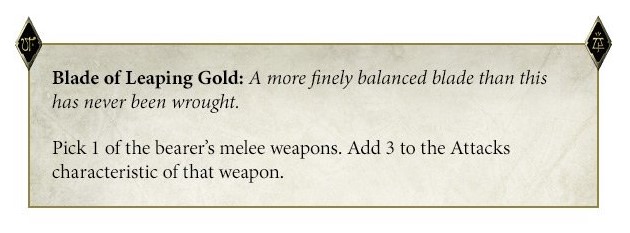 lumineth artifact blade of leaping gold