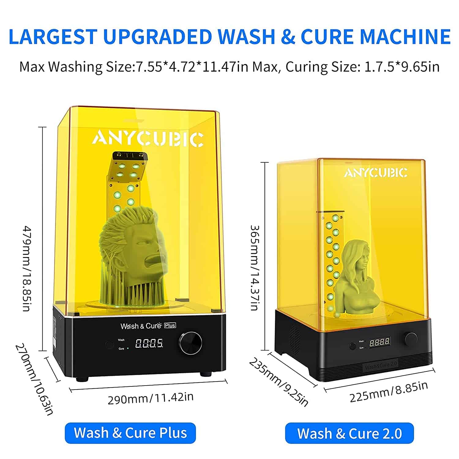 ANYCUBIC Wash and Cure Plus, Largest 2 in 1 Wash Cure Machine