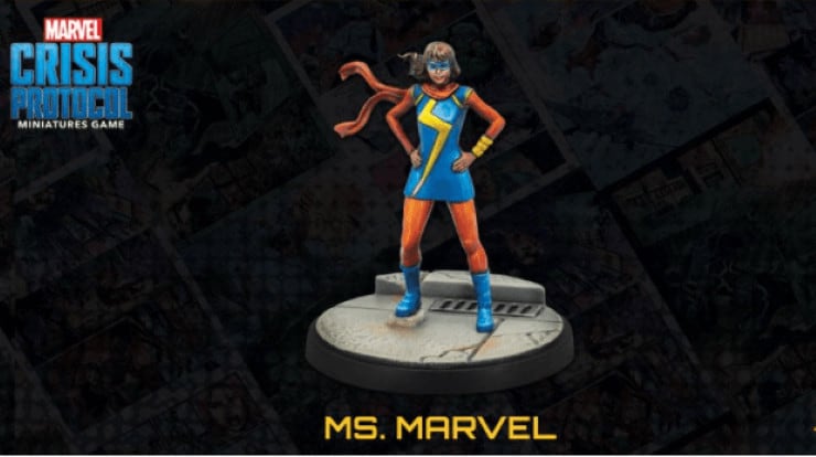 Classic Miss Wonder miniature on 35mm base suitable for use with Marvel Crisis Protocol MCP Marvel fan art by Nuclear Firefly.