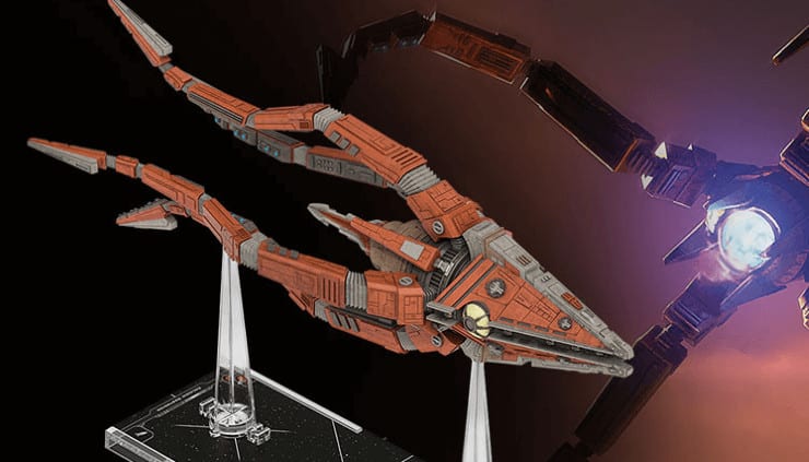 Star Wars x wing Trident Class Ship feature r