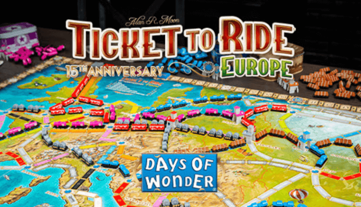 Ticket To Ride Europe 15th Anniversary | Game Board Map Of European Train  Routes