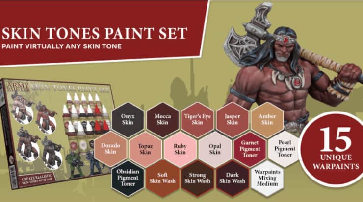 The Skin Tones Paint Set adds 15 unique - The Army Painter