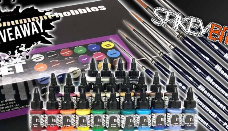 mh paint and brushes giveawayWin a Set of Monument Hobbies Pro Acryl Paint & PRO Synthetic Brushes!