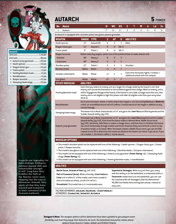 autarch updated datasheet