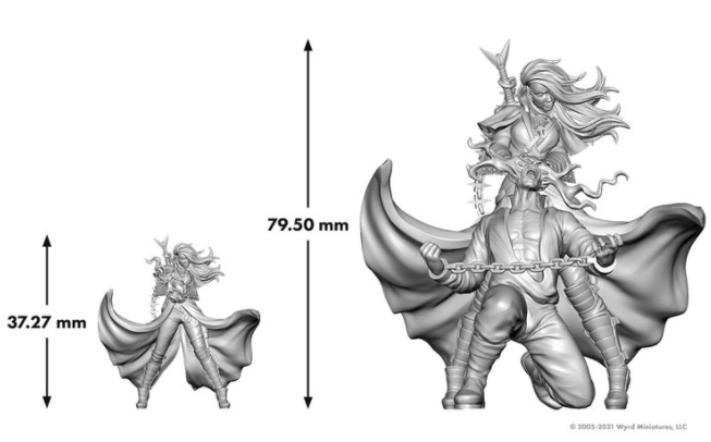 Wyrd 75 mm size compare