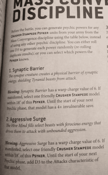 tyranid Crusher Stampede rules 2