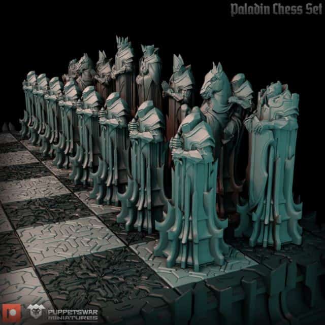 chess board free 3D model 3D printable