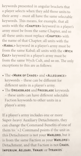 GW Changes How To Build Warhammer 40k Armies & Keywords Chapter Approved 2022
