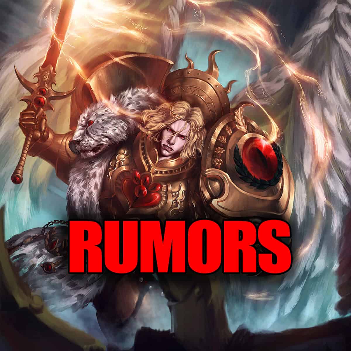 sanguinius rumors warhammer art with red rumors letter