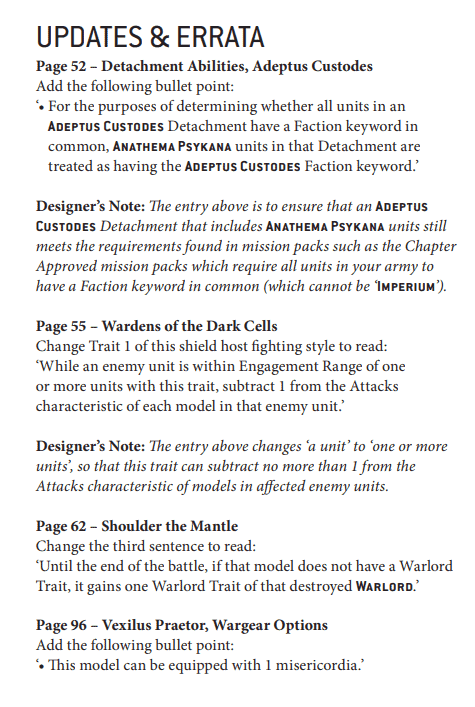 GW Reveals New 40k Genestealer Cults & Adeptus Custodes FAQs